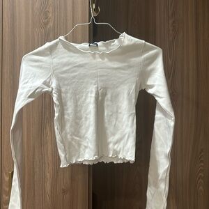 Brandy melville cropped white long sleeve